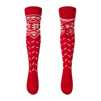 Ženske božićne čarape do kukova, slatka эстетичные pleteni izdužena čarape iznad koljena, zimski