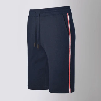 Svakodnevne kratke hlače TB THOM, pamučne luksuzne sportske hlače u par bendova, kvalitetne ljetne sportske kratke hlače s uzorkom u сращивании