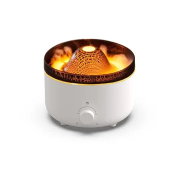 360 ml Difuzor aromatičnog ulja s vulkanski plamen, USB ovlaživač zraka, ultrazvučni prijenosni raspršivač dima u obliku meduze, prsten vatre, raspršivač za spavaće sobe, vozila