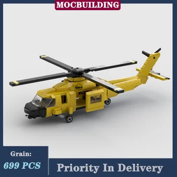 Model helikoptera MOC City, blok, montaža, vojna vozila, božićni poklon za dječaka, igračka