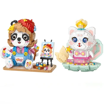 LOZ Dijamant građevinskih blokova životinjske Figurice Sretan Sirena Panda Mikro kineskom cigle Igračke Zbirka poklona za dječake i djevojčice 8113 8119