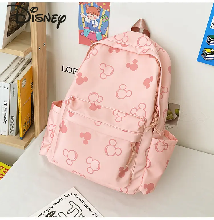 Nova studentska školska torba Disney Mickey, moderan visokokvalitetni ženski ruksak, svakodnevni lagani ruksak za putovanja velikog kapaciteta