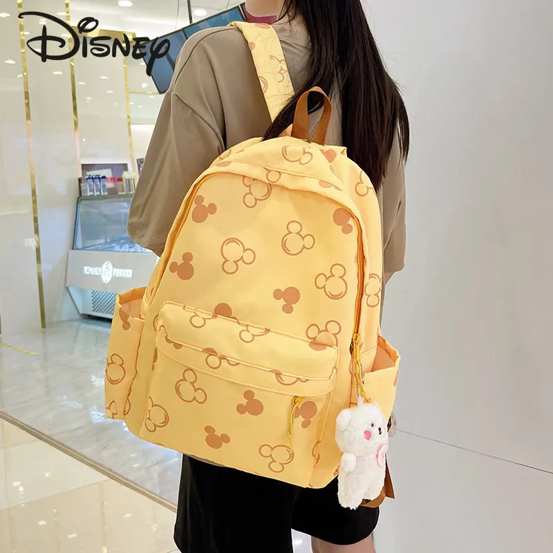 Nova studentska školska torba Disney Mickey, moderan visokokvalitetni ženski ruksak, svakodnevni lagani ruksak za putovanja velikog kapaciteta