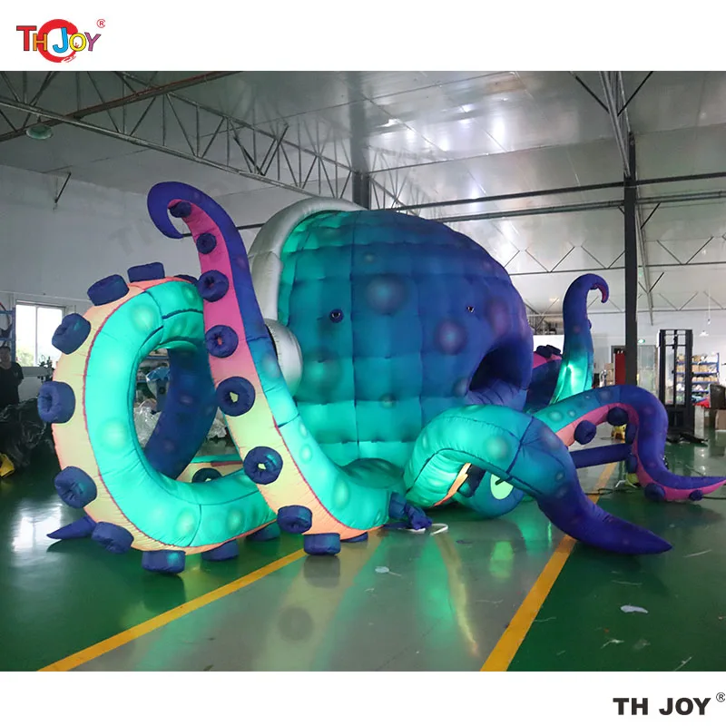 10 m Div napuhavanje, DJ hobotnica Kabina Pozadina Zidni stalak balon za aktivnosti Umjetničko uređenje Igračke