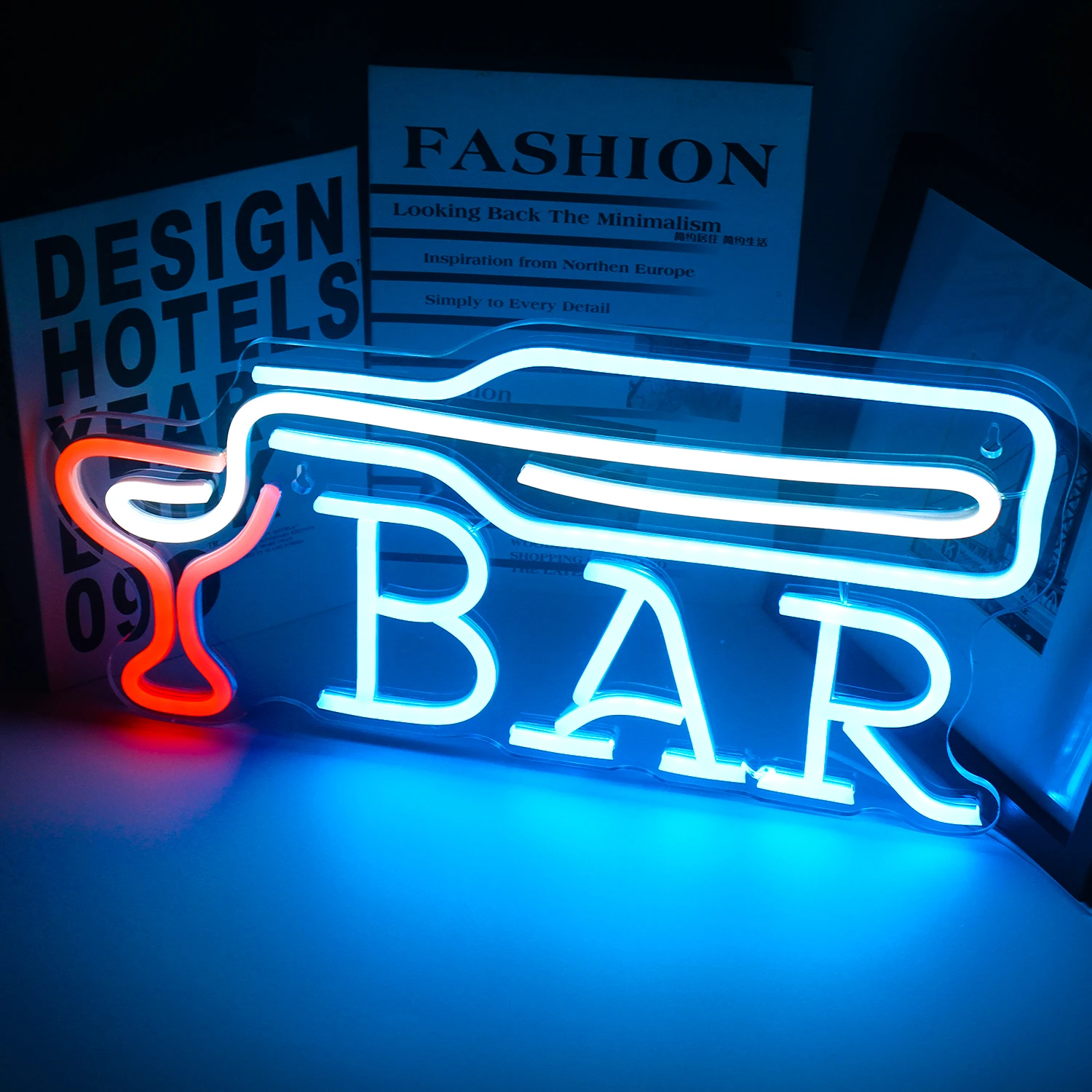 Bar Čašu Za Vino LED Neonski Downlight Art Firma 5 U S Napajanjem iz USB Neonska Reklama za KLUB Zidni Dekor Dar Večernje Помолвка Spavaća soba Osnovna Neonska Lampa