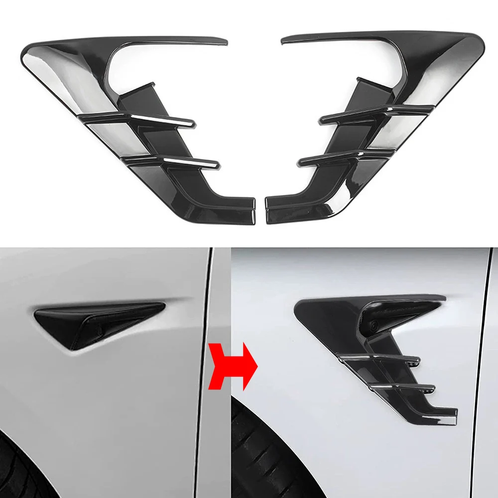 Auto-pribora za Tesla model 3 Y, sidebar krila, spojler, prašinu torbica, bočne strane kamere, modifikacija nakit, 2 kom.