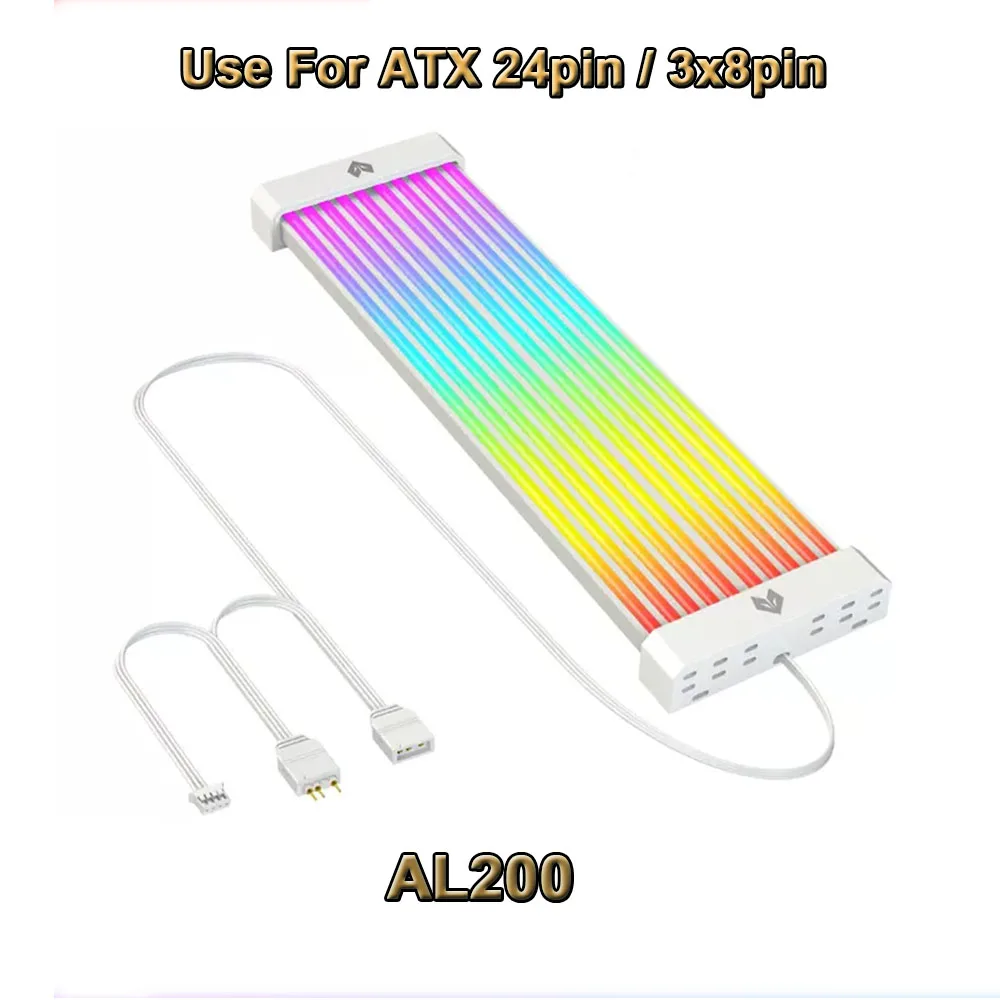 Neonski Kabel Šasije Coolmoon ARGB ARGB Za ATX24PIN/GPU 2x8PIN/3x8pin, Dekorativna Rasvjeta Trake za igre kabineta za PC 