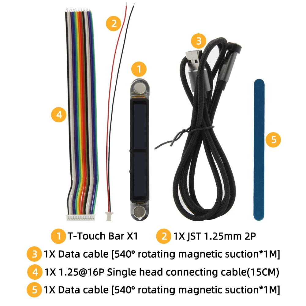 LILYGO® T-Touch Bar ESP32-S3 Ploča za razvoj zaslon osjetljiv na dodir ESP32-S3R8 Modul WiFi Bluetooth Magnetski Cijele USB Priključak