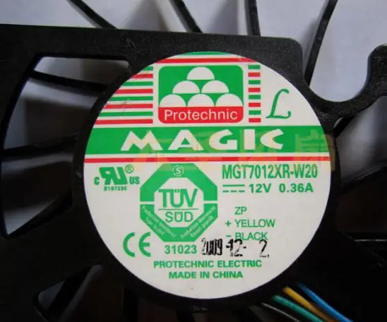 Originalni MAGIC MGT7012XR-W20 12V 0.36 A, четырехпроводной ventilator za raspodjelu topline