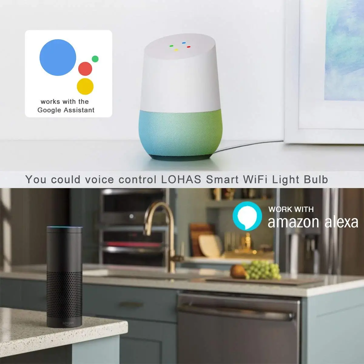 WiFi pametna led žarulja B22 navoj 14 W, RGB Toplo hladno bijela s podesivim ona bežični kuglaste svjetiljke Daljinsko upravljanje od Alexa Google Home