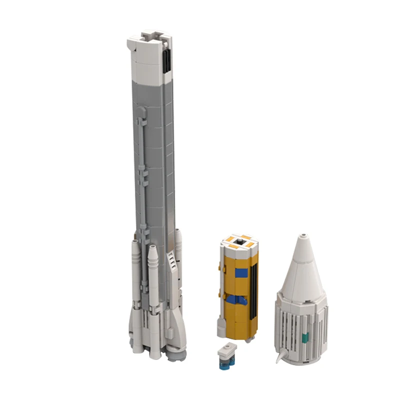 Gobricks MOC 1:110 Atlas IIAS raketa Gradivni blokovi gradski svemirski brod Model zgrade razvojne igračke za bebe poklon za rođendan